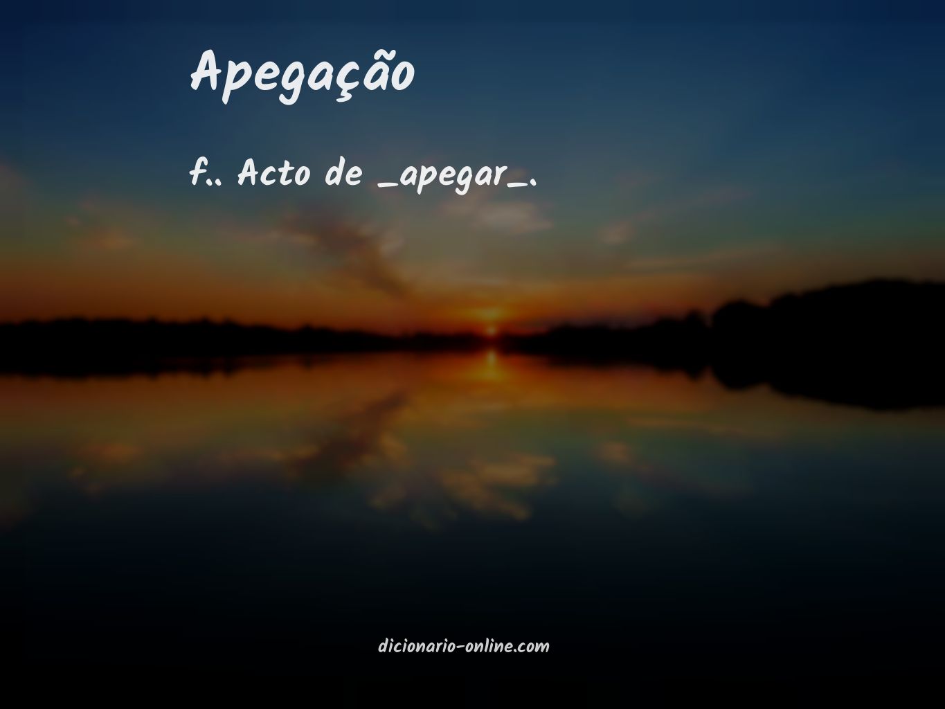 Significado de apegação