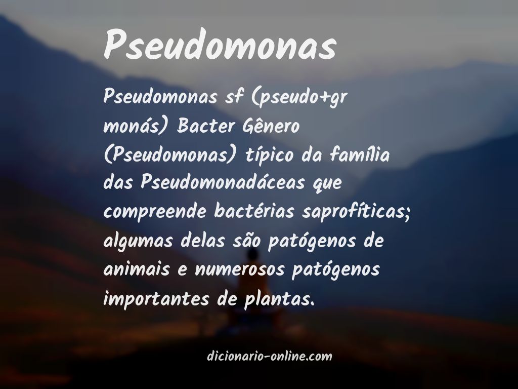 Significado de pseudomonas