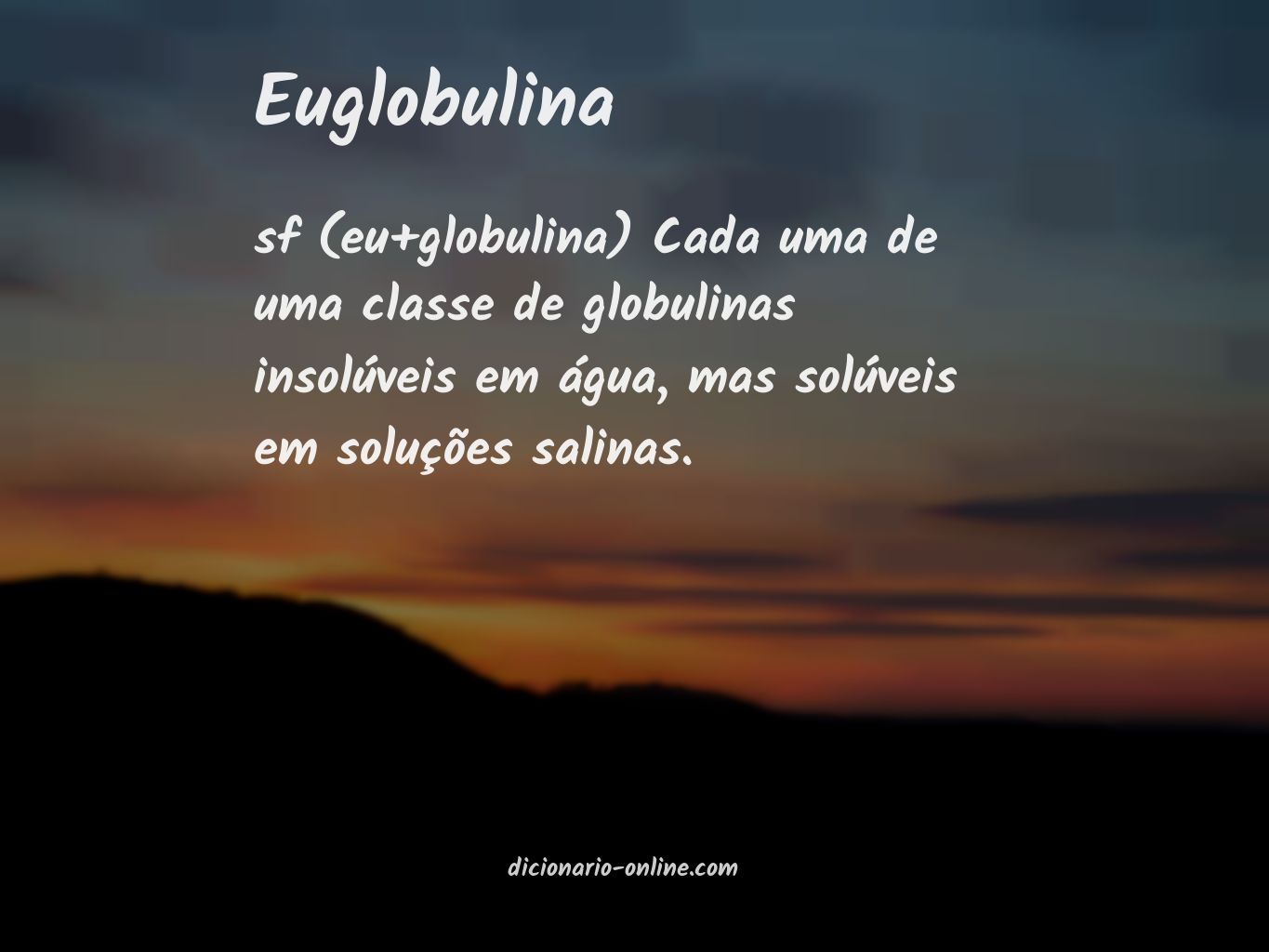 Significado de euglobulina