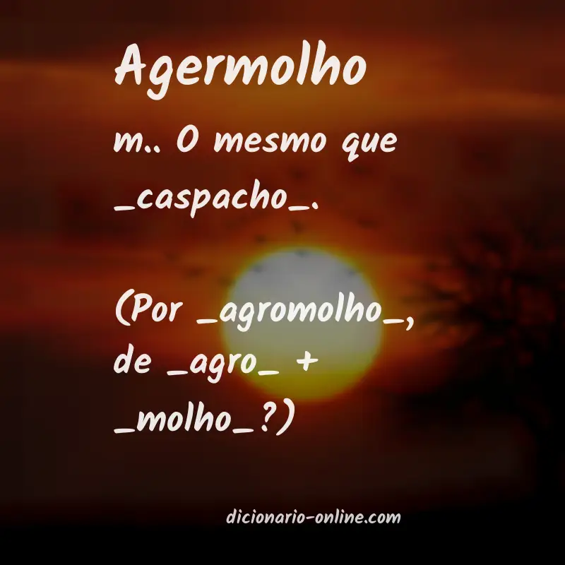 Significado de agermolho