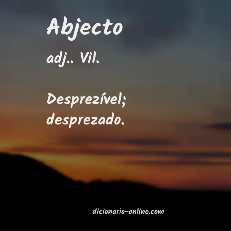 Significado de abjecto