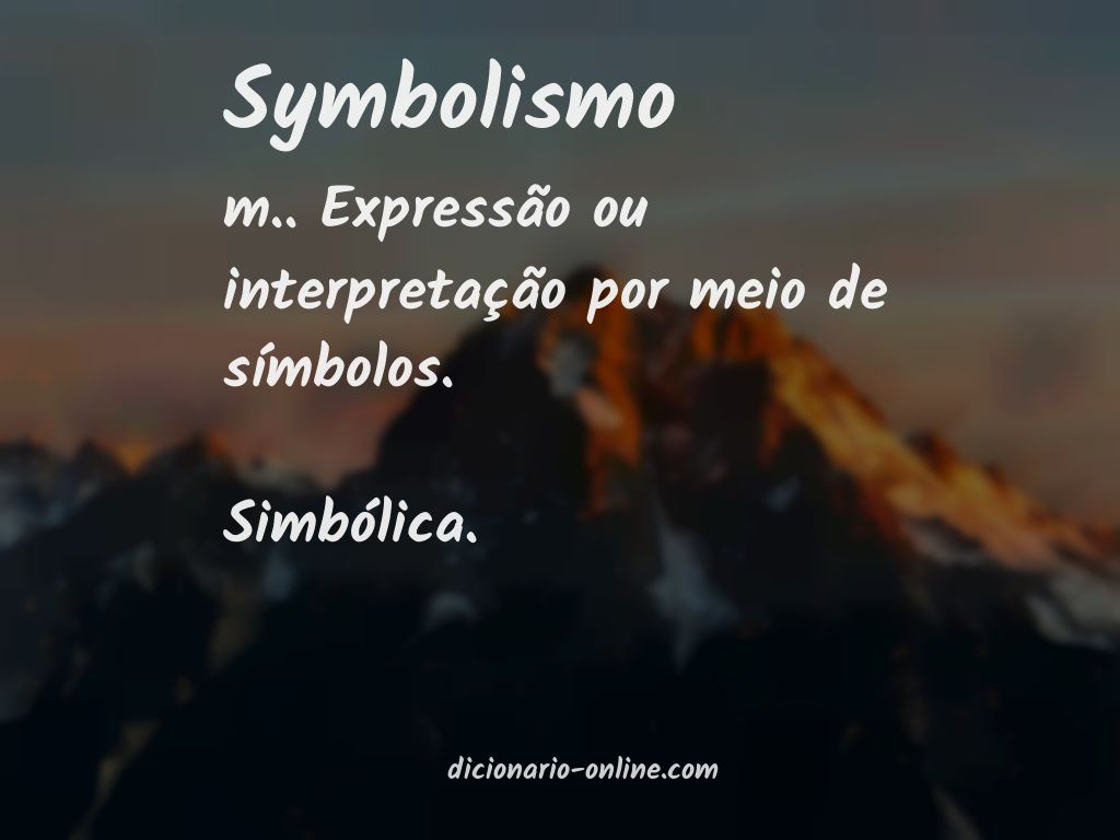 Significado de symbolismo