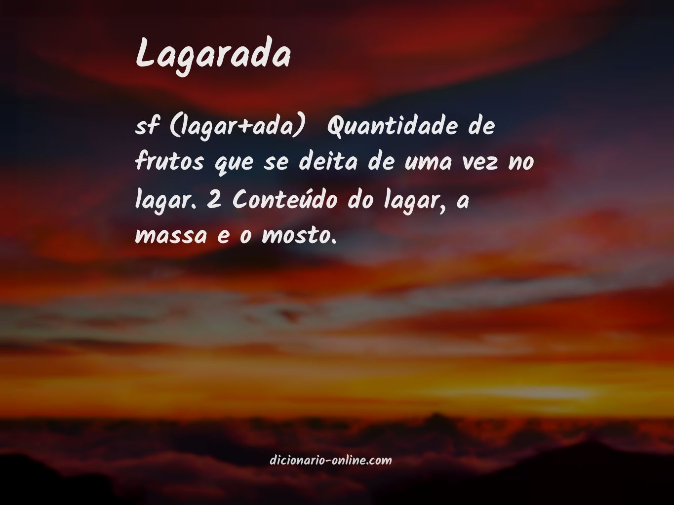 Significado de lagarada