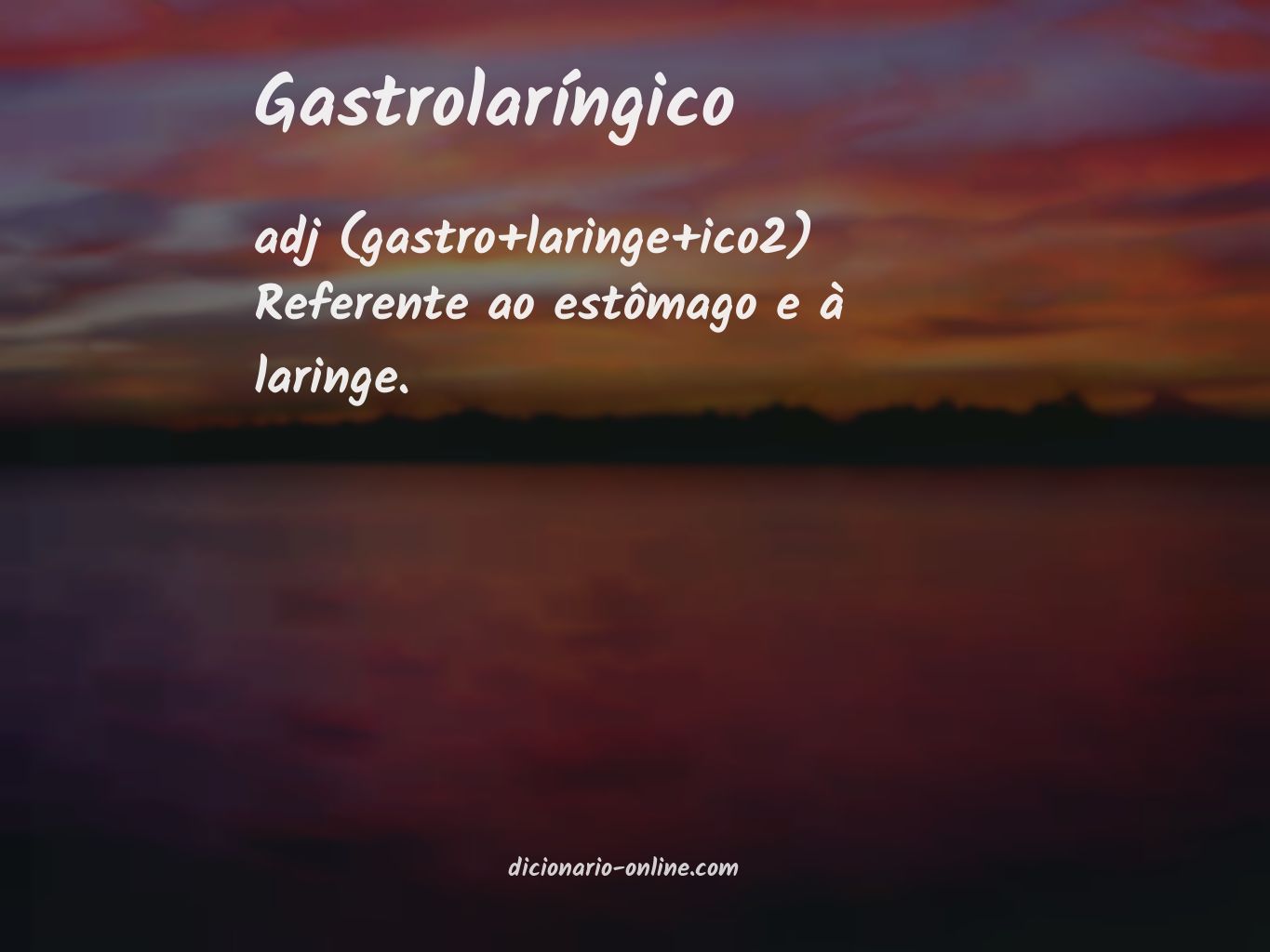 Significado de gastrolaríngico