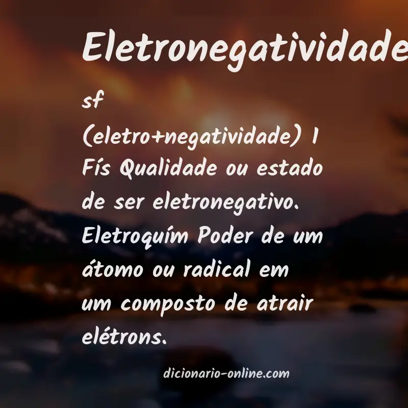 Significado de eletronegatividade