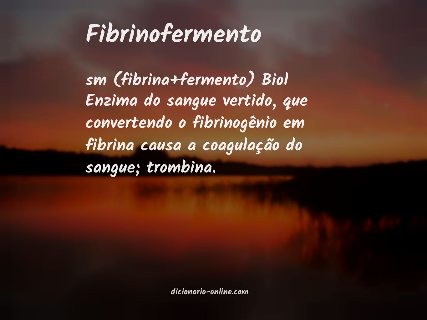 Significado de fibrinofermento