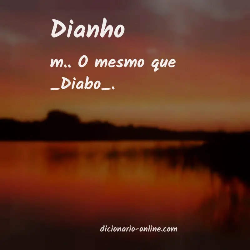 Significado de dianho