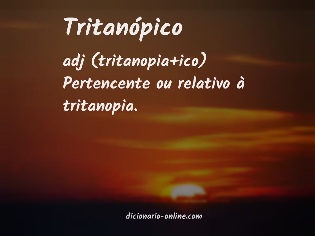Significado de tritanópico