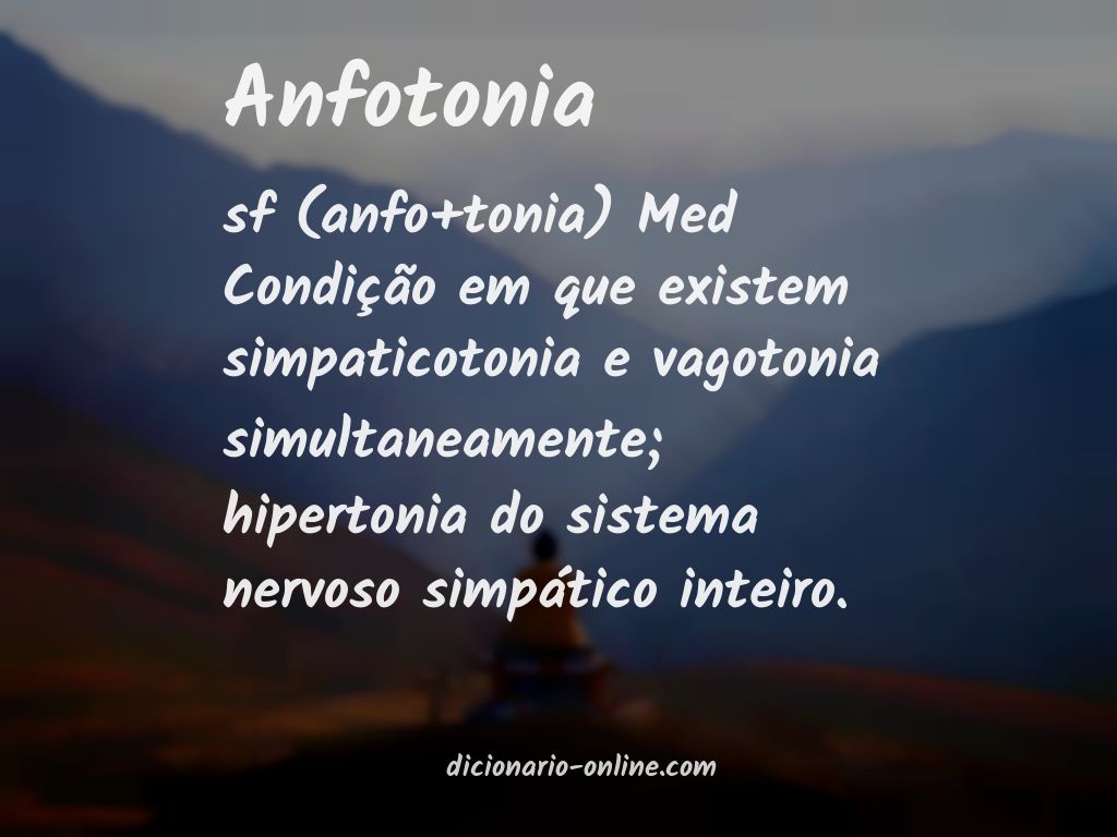 Significado de anfotonia