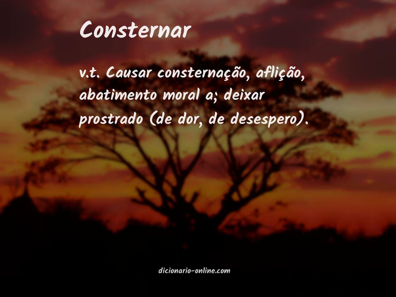 Significado de consternar