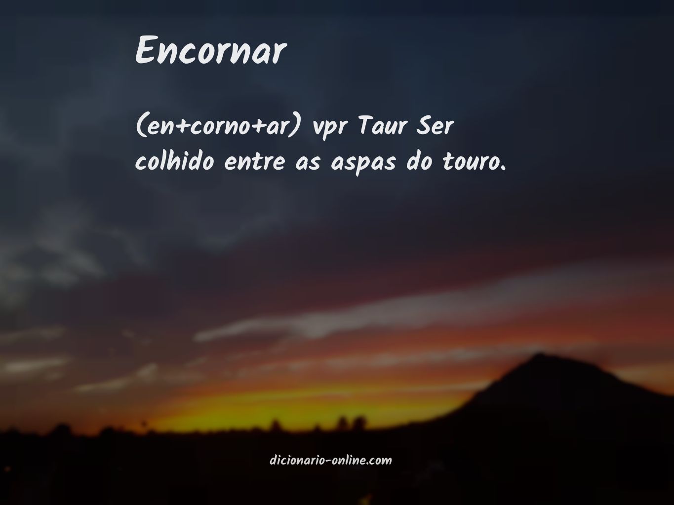 Significado de encornar