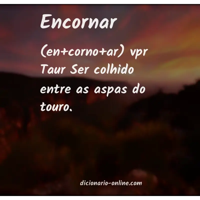 Significado de encornar