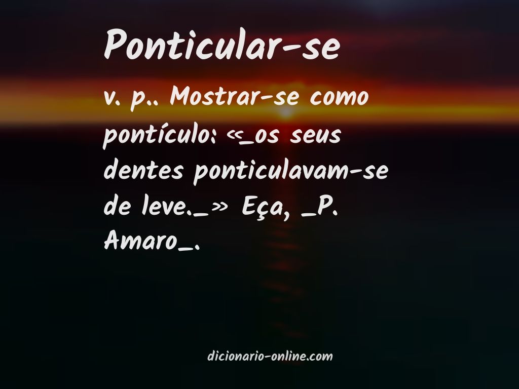 Significado de ponticular-se