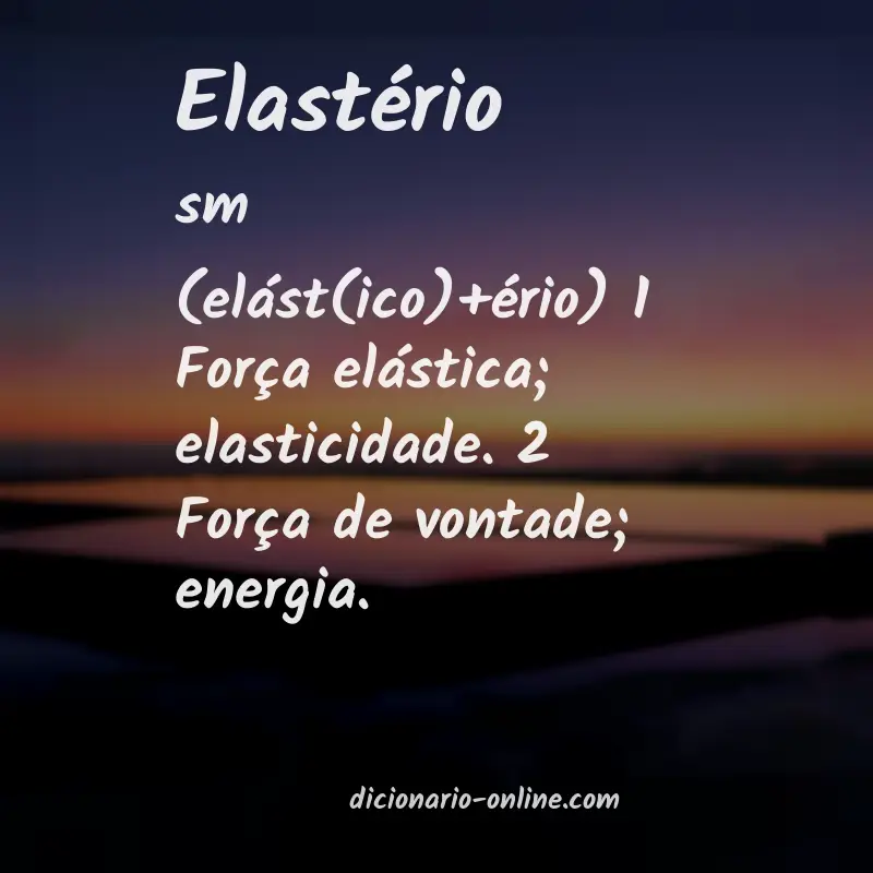 Significado de elastério