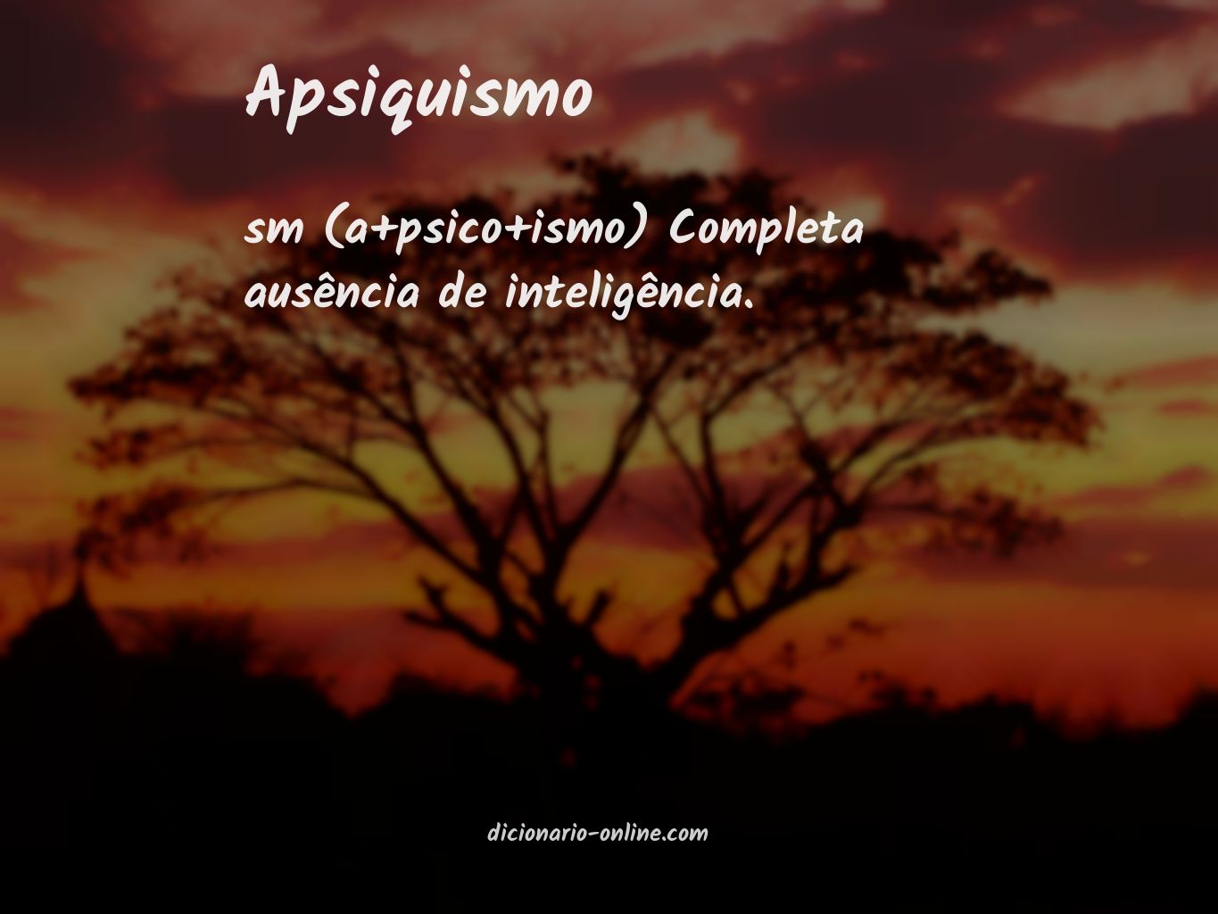 Significado de apsiquismo