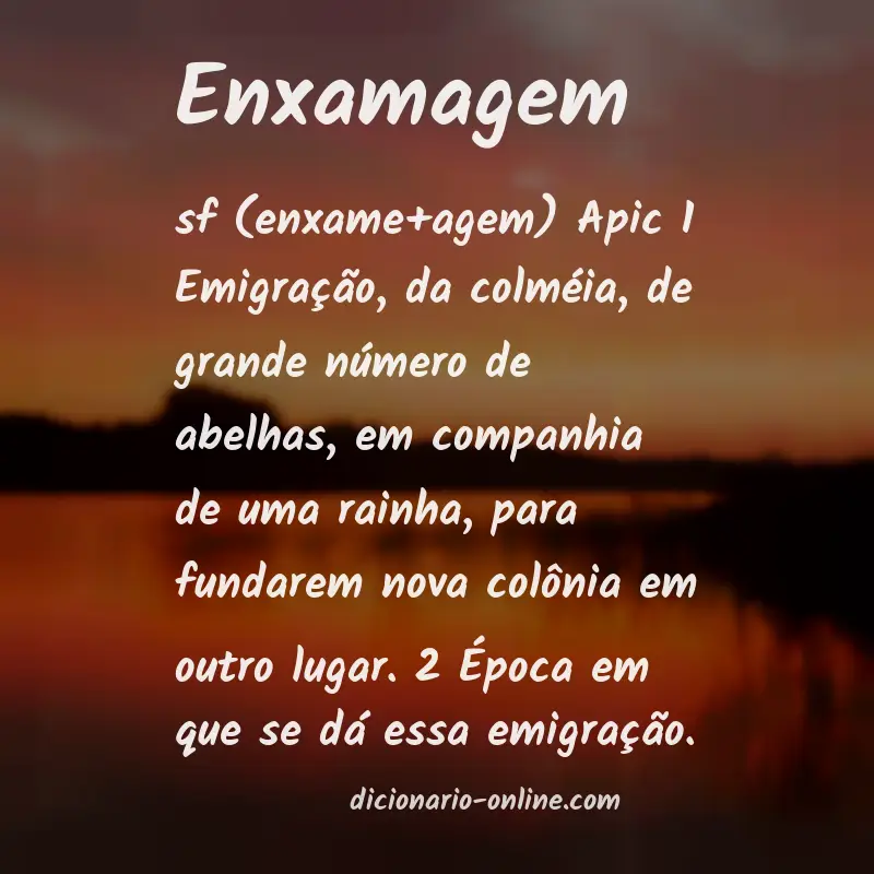 Significado de enxamagem