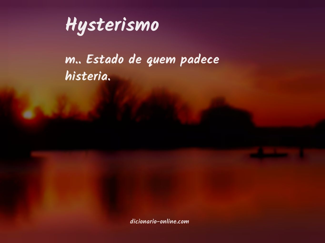 Significado de hysterismo