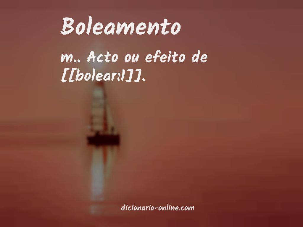 Significado de boleamento