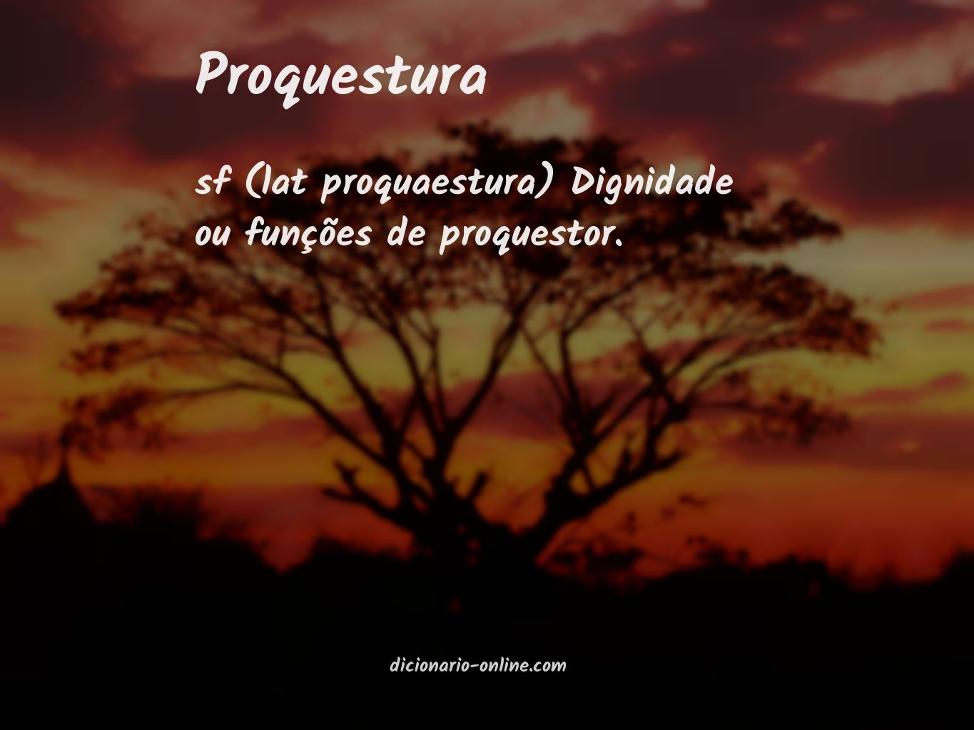 Significado de proquestura