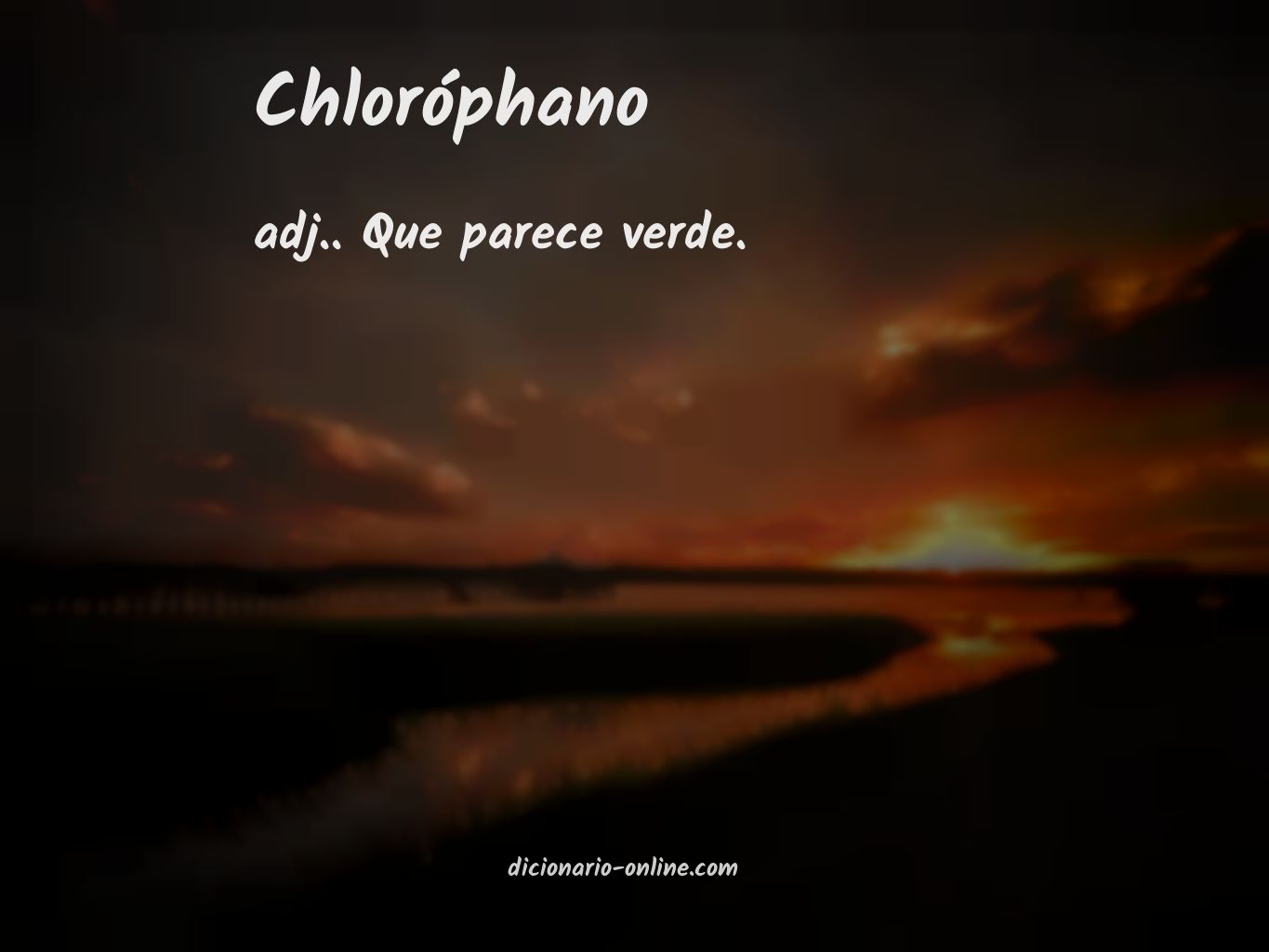 Significado de chloróphano