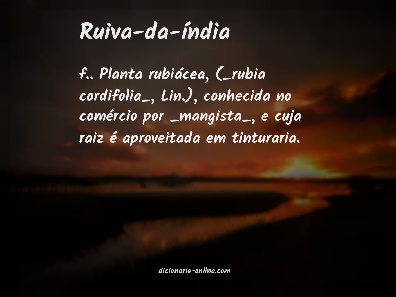 Significado de ruiva-da-índia