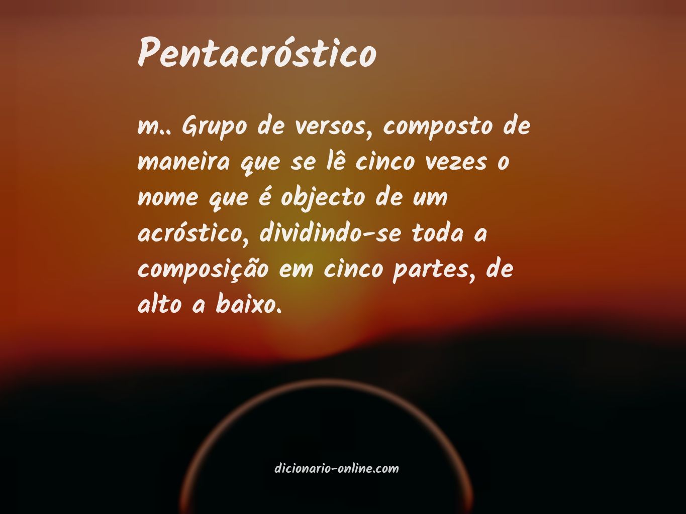 Significado de pentacróstico