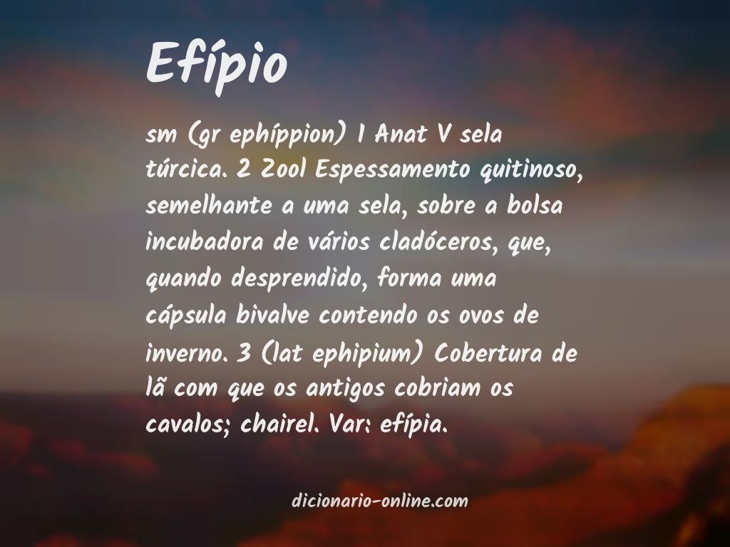 Significado de efípio