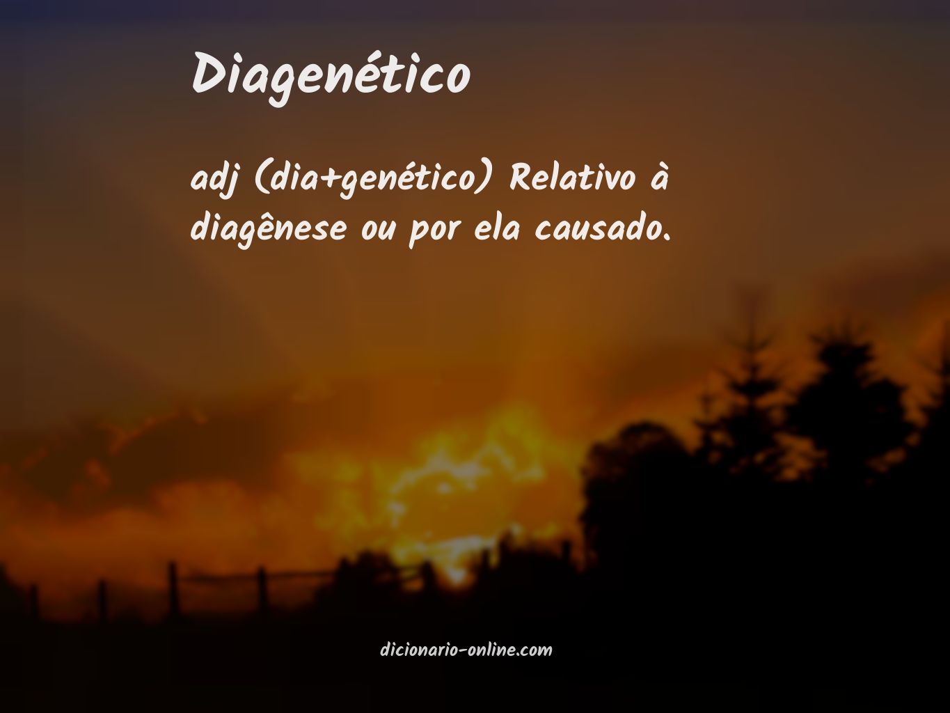 Significado de diagenético