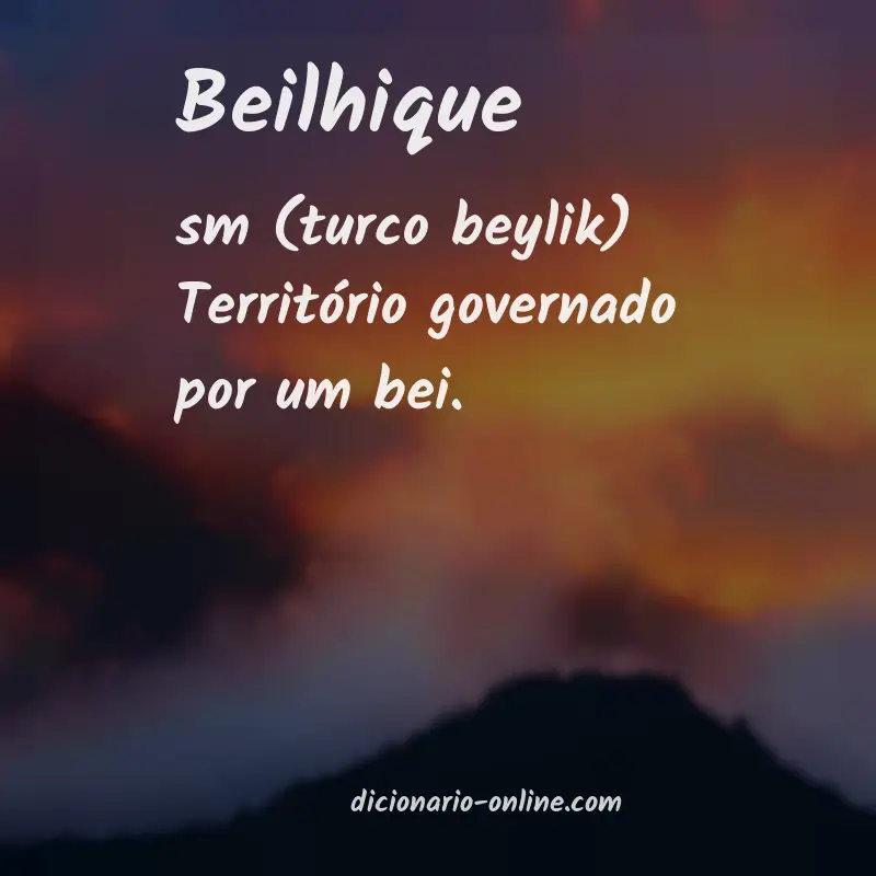 Significado de beilhique