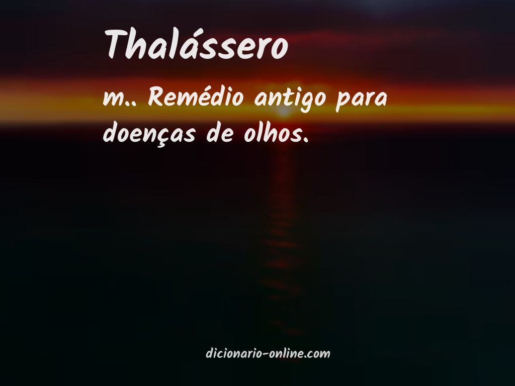 Significado de thalássero