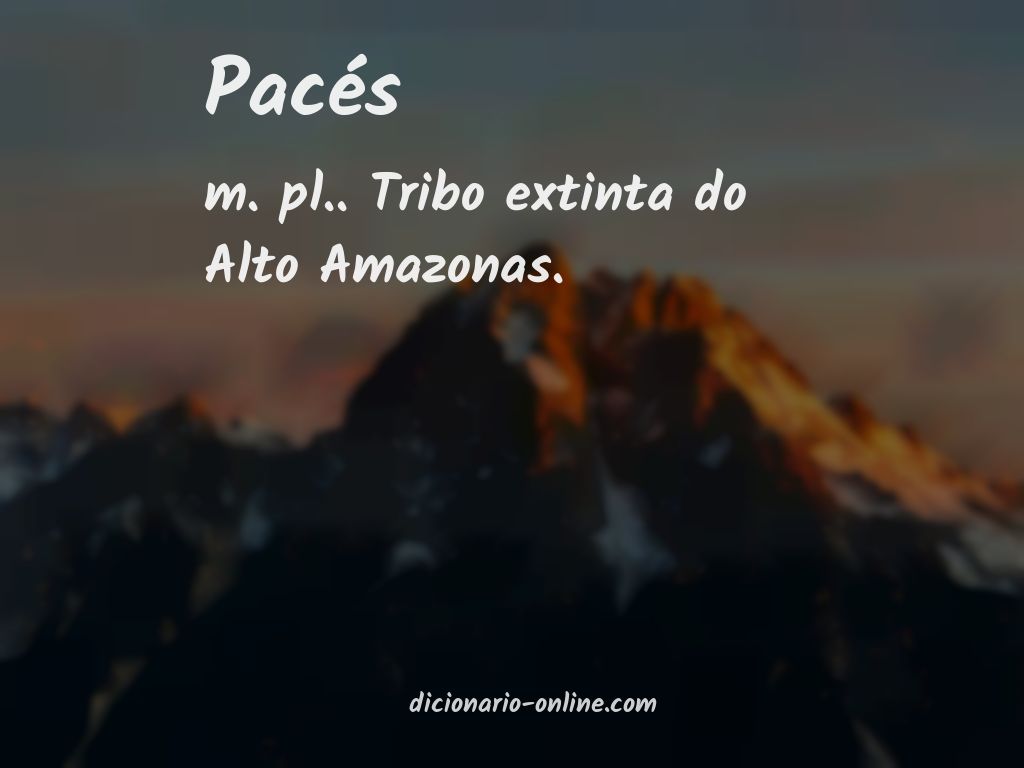 Significado de pacés