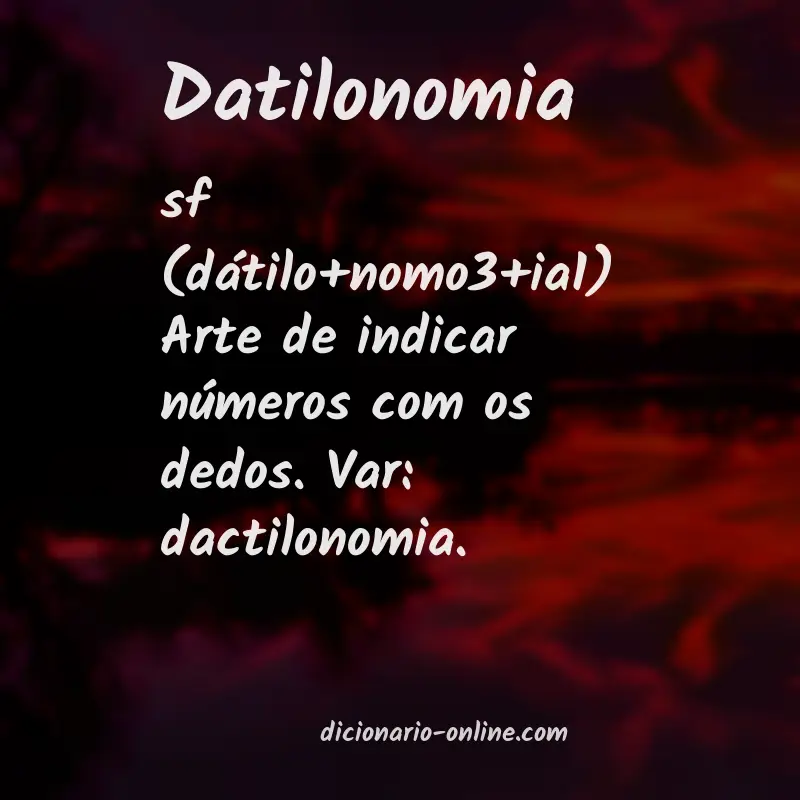 Significado de datilonomia