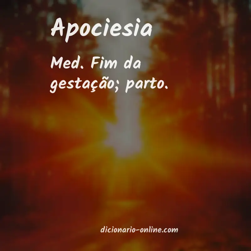 Significado de apociesia