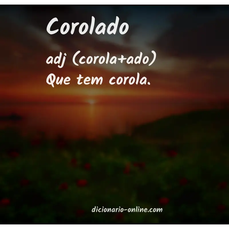Significado de corolado