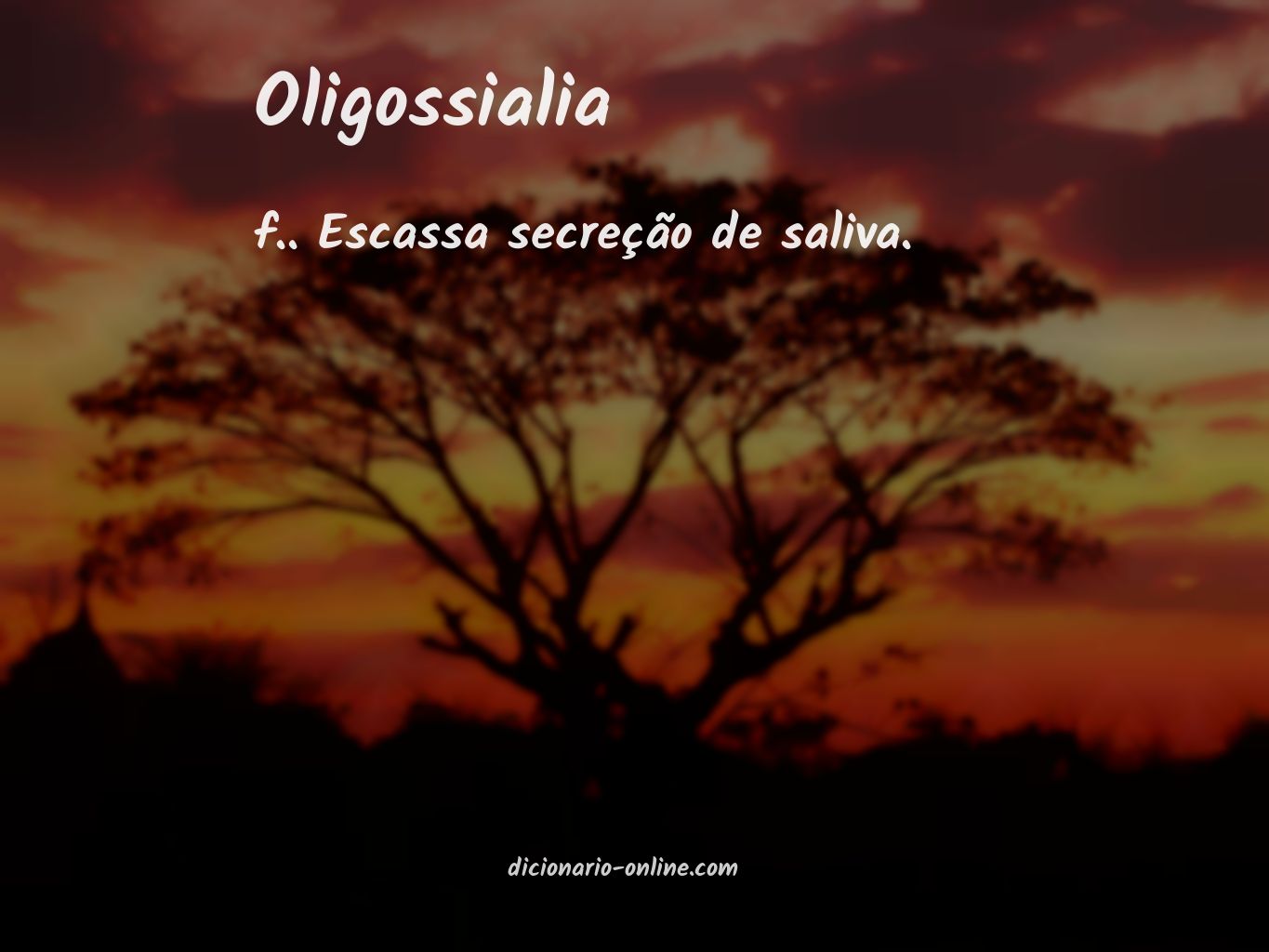 Significado de oligossialia