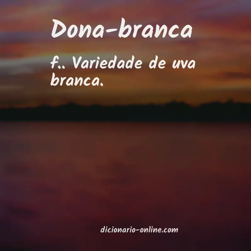 Significado de dona-branca
