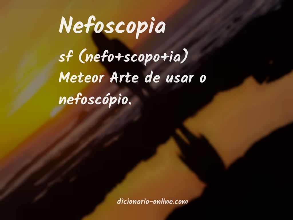 Significado de nefoscopia