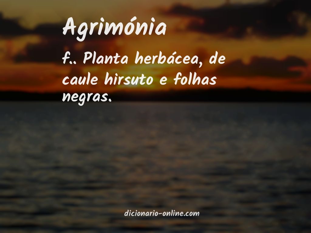 Significado de agrimónia