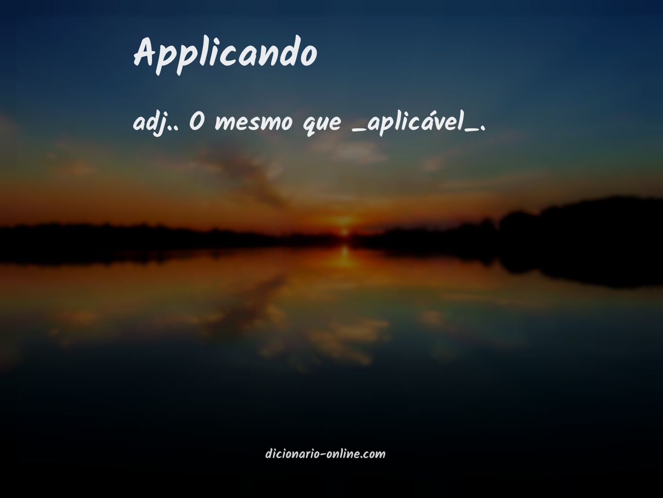 Significado de applicando