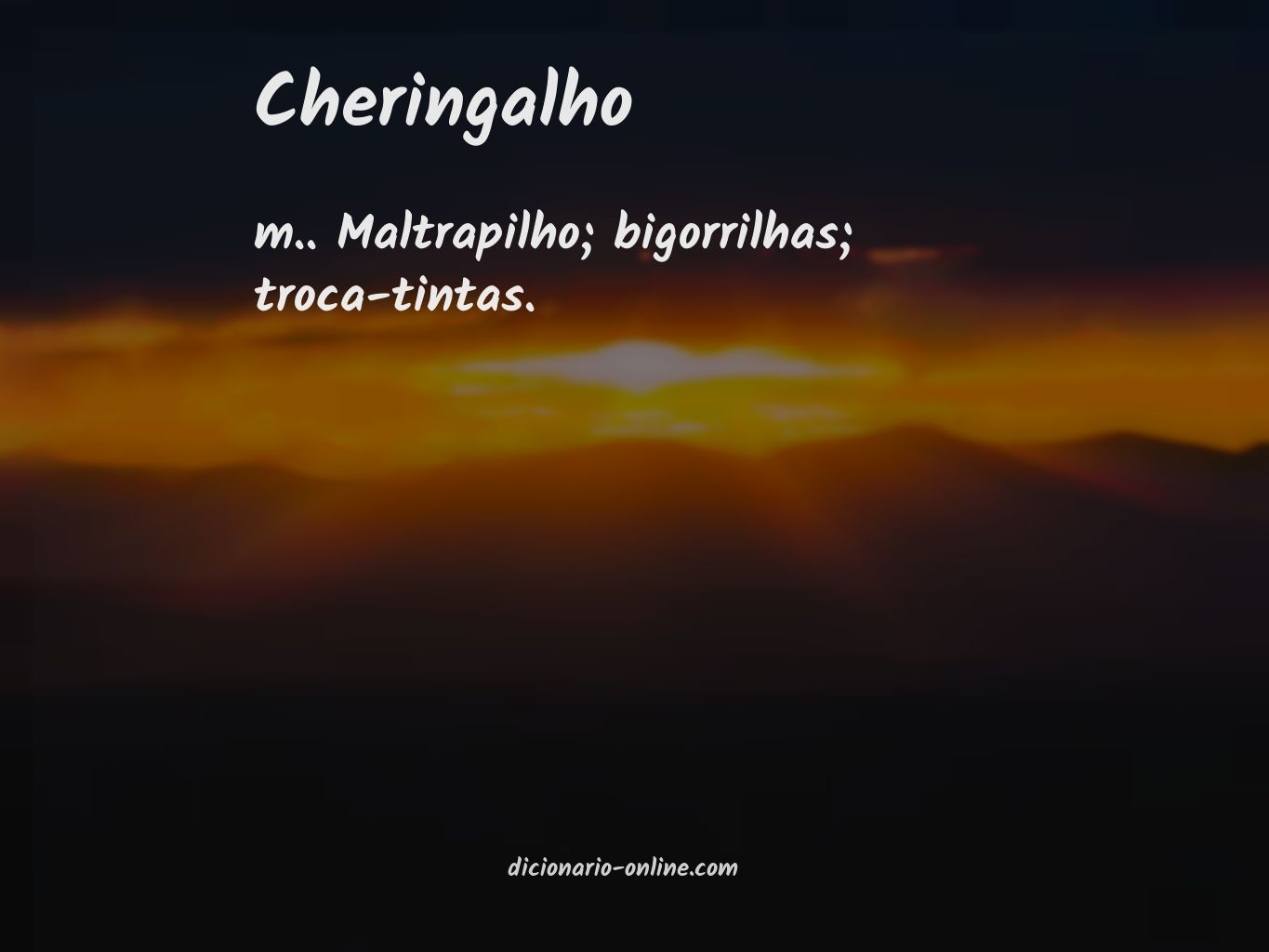 Significado de cheringalho