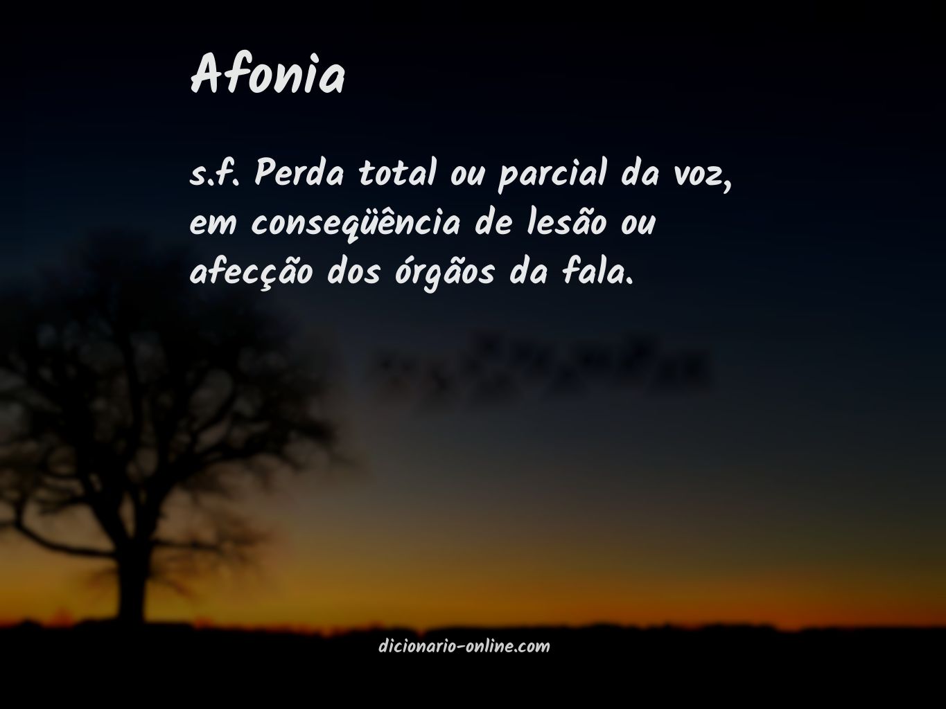 Significado de afonia