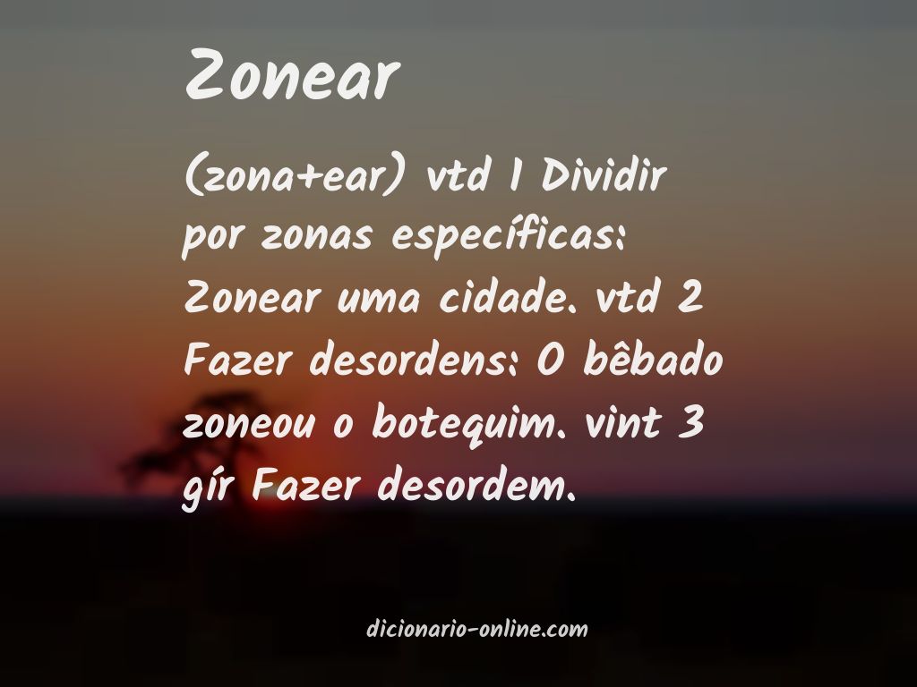 Significado de zonear