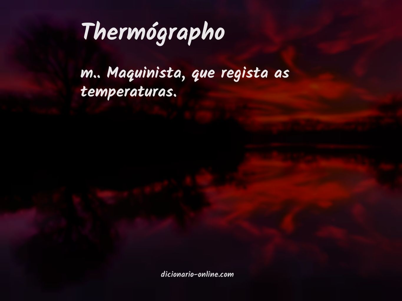 Significado de thermógrapho