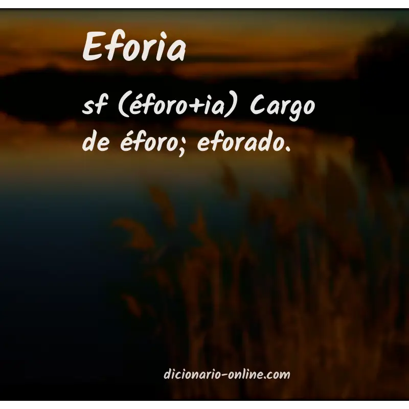 Significado de eforia