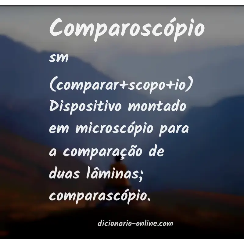 Significado de comparoscópio