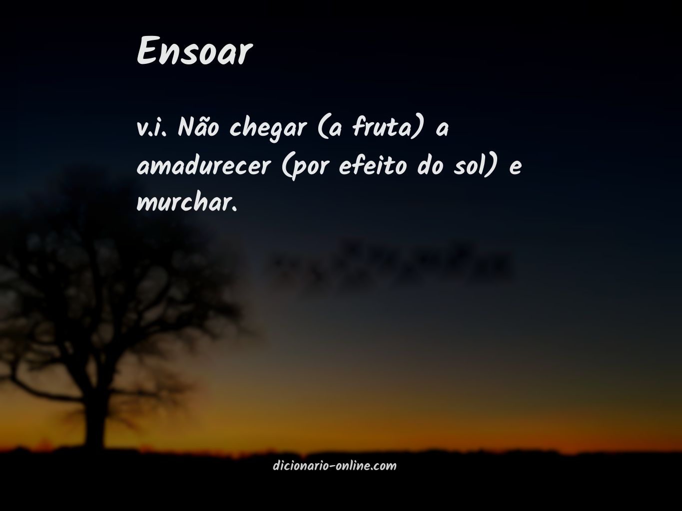 Significado de ensoar