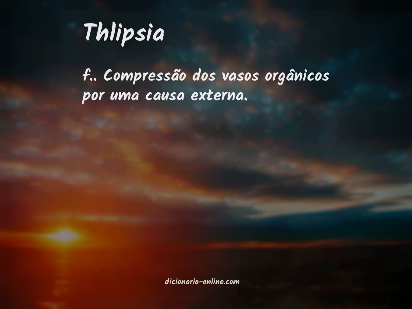 Significado de thlipsia