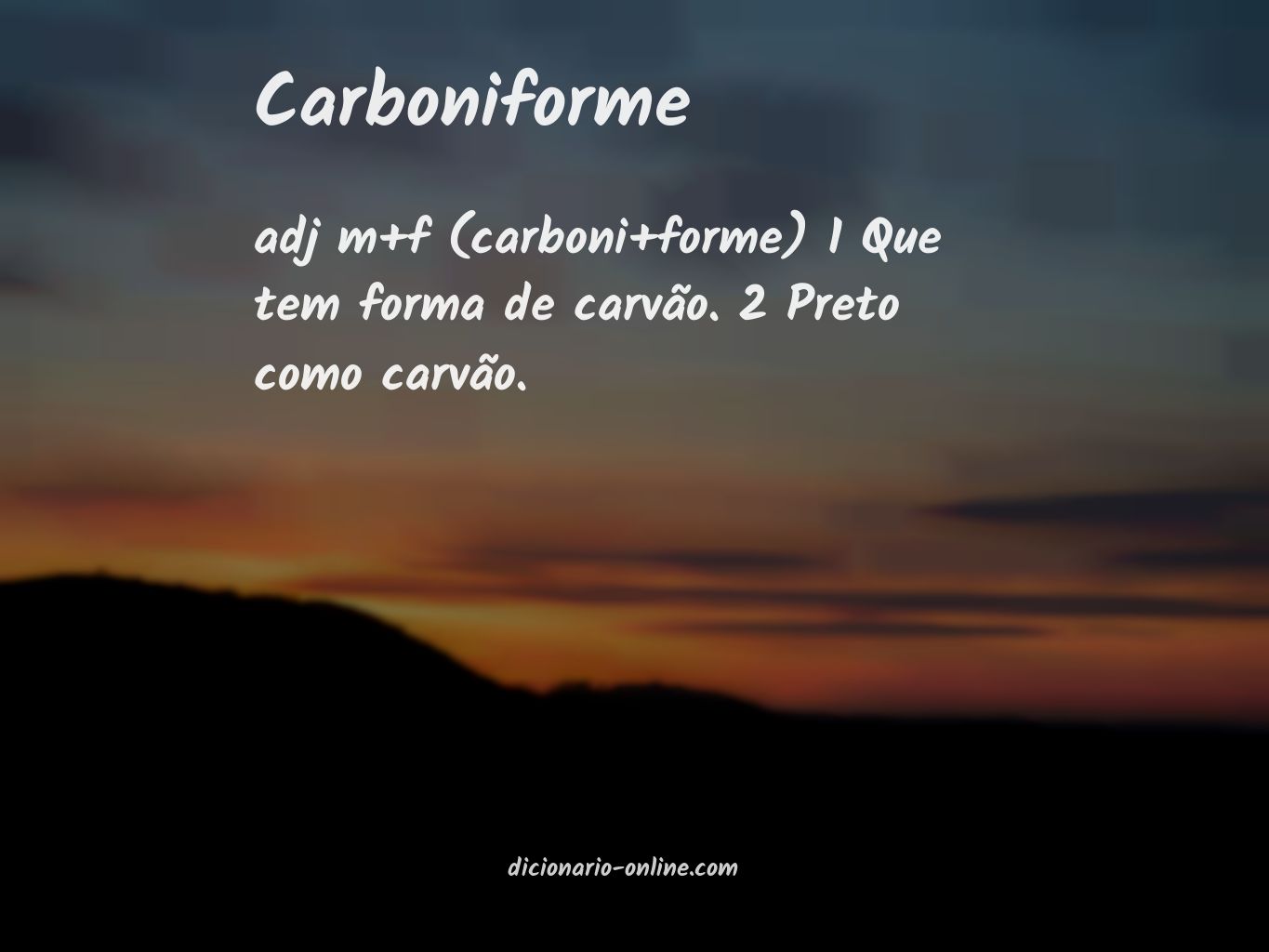 Significado de carboniforme