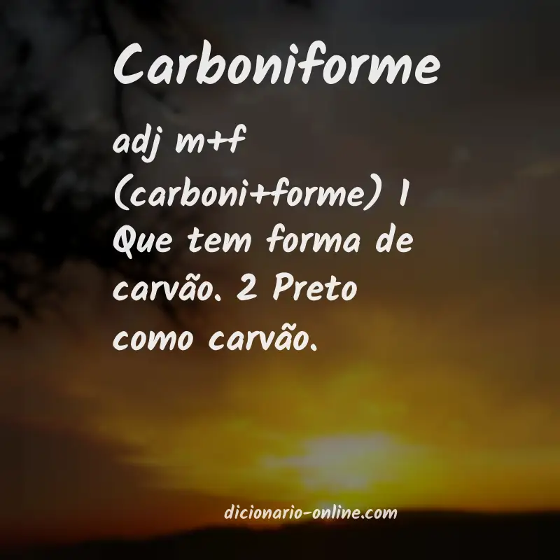Significado de carboniforme