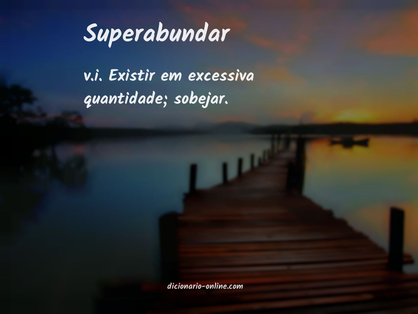 Significado de superabundar